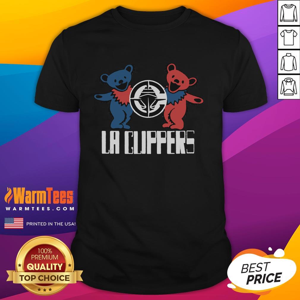 Alt Text: Top NBA x Grateful Dead x Clippers T-Shirt featuring vibrant graphics and a stylish design for fans.