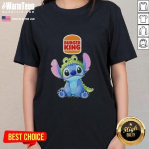 Top-Stitch Cosplay Crocodile X Burger King Ladies Tee featuring vibrant graphics and stylish design for fans.