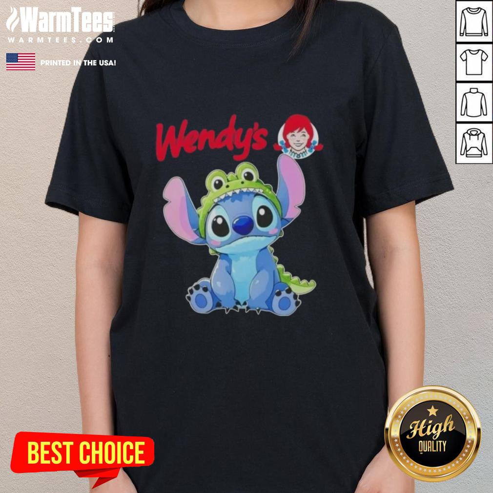 Top Stitch Cosplay Crocodile X Wendy's ladies tee featuring vibrant colors and unique design for fans and collectors.