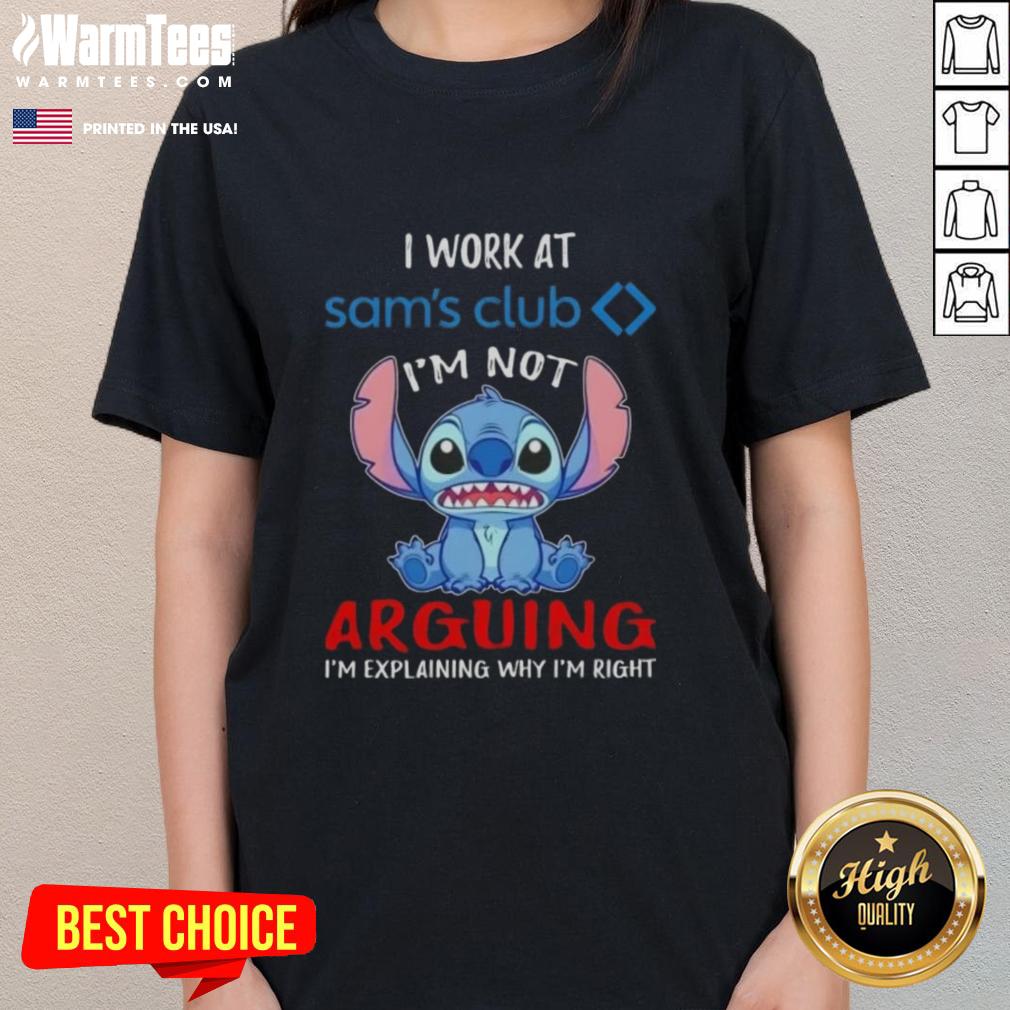 Top Stitch Ladies Tee at Sam's Club - I'm not arguing, I'm explaining why I'm right; perfect casual wear for confident women.