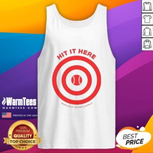 Awesome Hit It Here Make Zack Hampie Jealous Target Baseball Tank Top in vibrant colors, perfect for summer sports wear.