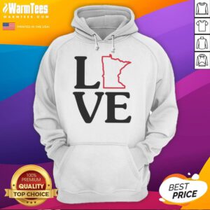 Awesome Love Minnesota Outline Hoodie featuring a stylish design celebrating Minnesota pride and comfort.