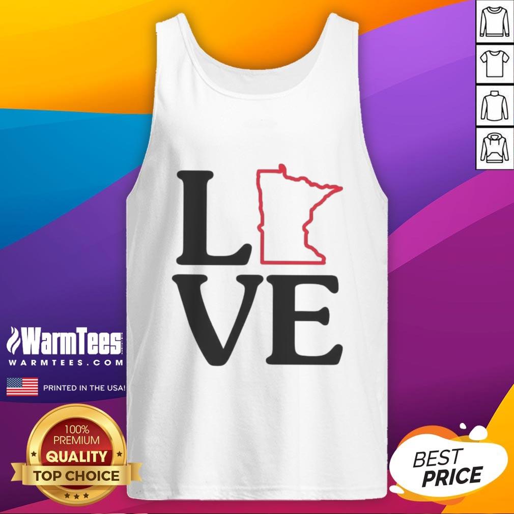 Awesome Love Minnesota Outline Tank Top featuring a stylish design perfect for summer wear and showcasing Minnesota pride.