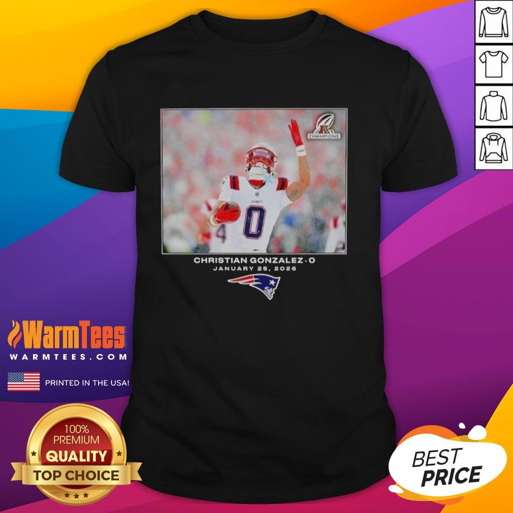 Alt Text: Awesome New England Patriots Christian Gonzalez NFL Flash Features Week 21 T-Shirt in vibrant colors, perfect for fans.