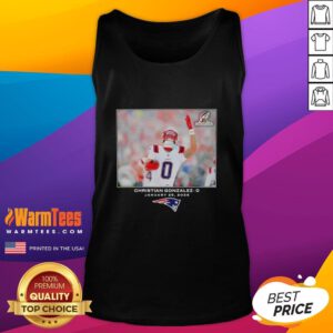 Awesome New England Patriots Christian Gonzalez NFL flash features week 21 tank top showcasing team spirit and style.