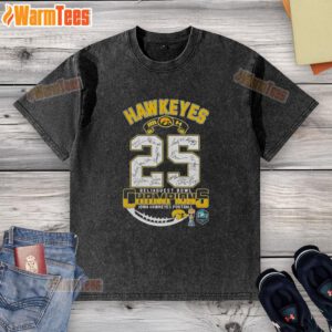 Funny Iowa Hawkeyes Reliaquest Bowl Champions 2025 washed t-shirt featuring vibrant team graphics and comfortable fit.