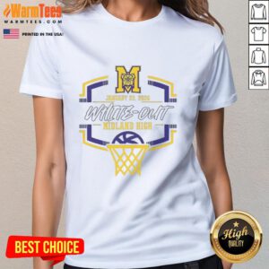 Funny Midland Bulldog basketball white-out tee for ladies, showcasing school spirit for Midland High 2026 events.