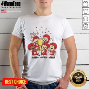 Funny The Peanuts Flippin' Champs T-Shirt featuring iconic characters in a playful design, perfect for Peanuts fans.