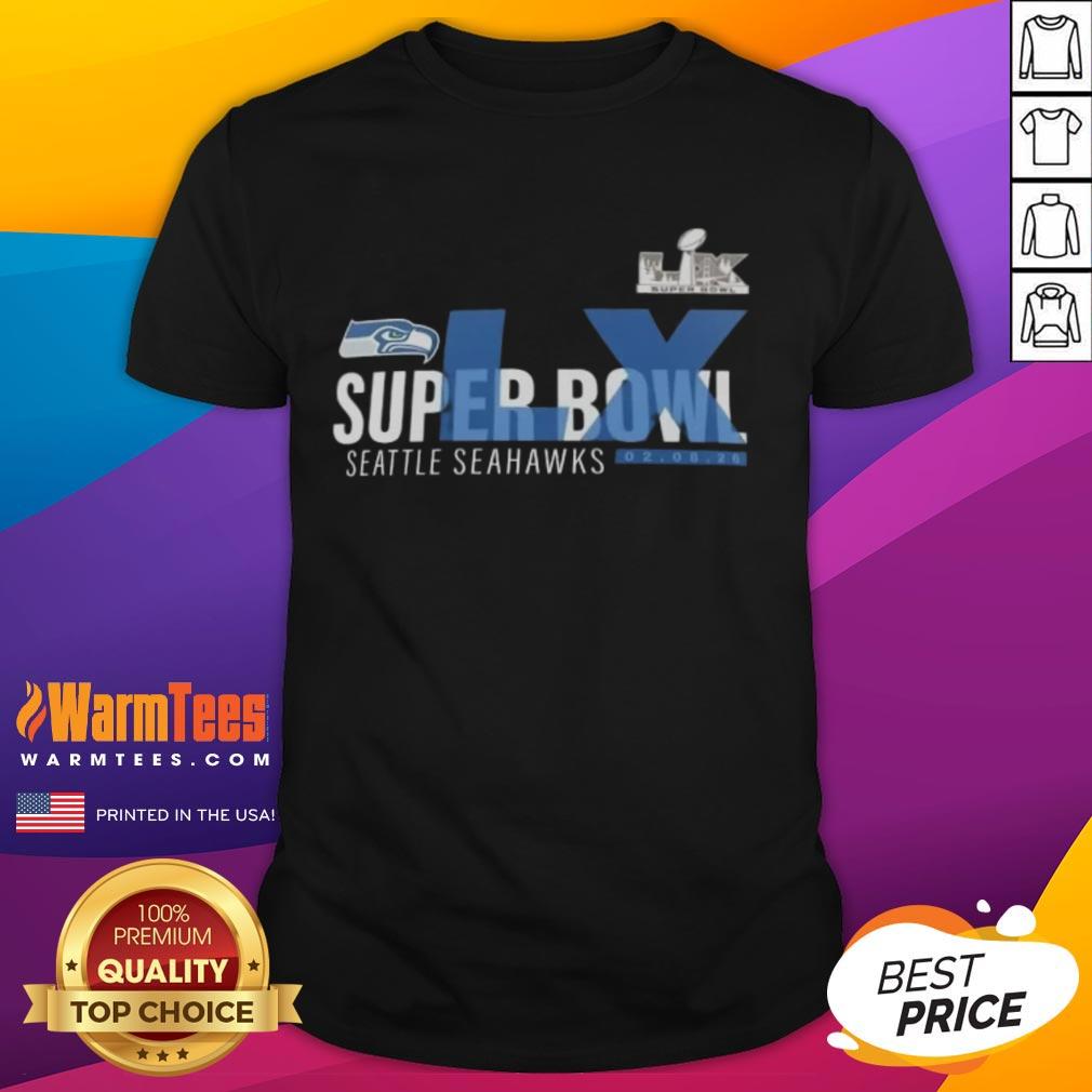 Alt Text: Good 2026 Seattle Seahawks Super Bowl LX Made It T-Shirt featuring team colors and logo, perfect for fans.