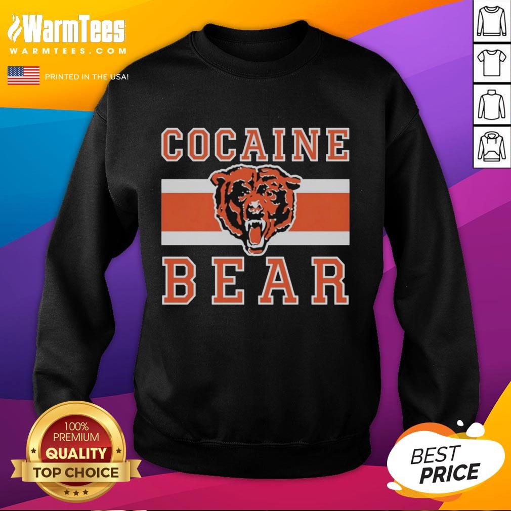 Good Cocaine Bear Chicago Bears sweatshirt featuring a playful bear graphic, perfect for fans and stylish comfort.