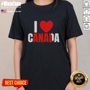 Good I Love Canada Anal Ladies Tee - a fun graphic t-shirt showcasing a playful design for Canadian pride.