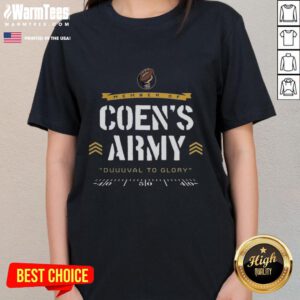 Good Jacksonville Jaguars football ladies tee, part of Coen's Army, celebrating Duuuval to Glory with stylish design.