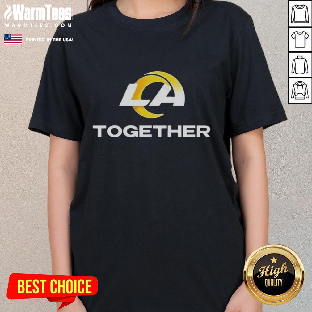 Good Los Angeles Rams Together Ladies Tee featuring vibrant colors and team logo, perfect for female fans of the Rams.