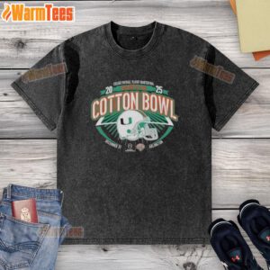 Good Miami Hurricanes Orange 2025 College Football Playoff Quarterfinal Goodyear Cotton Bowl Washed T-Shirt design.