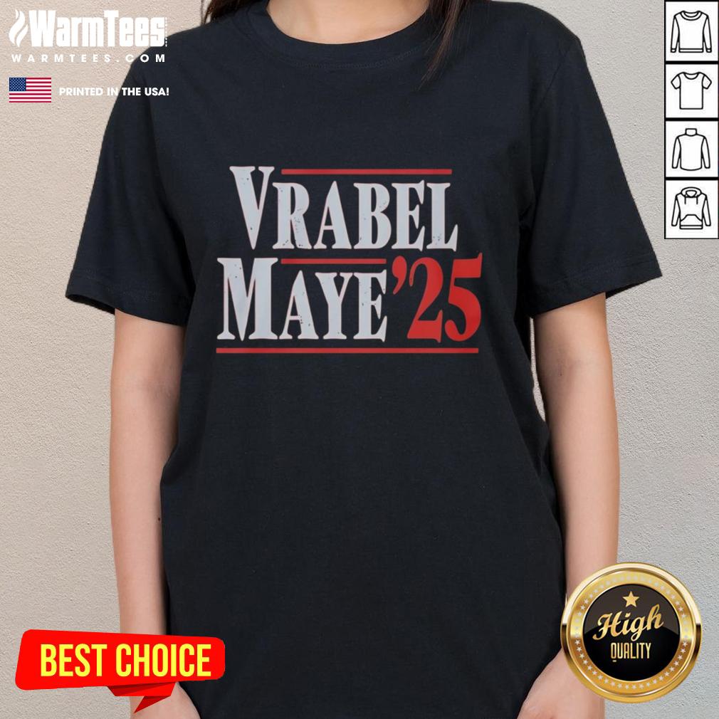 Good Mike Vrabel and Drake Maye 2025 New England Patriots Ladies Tee featuring stylish design and team colors.
