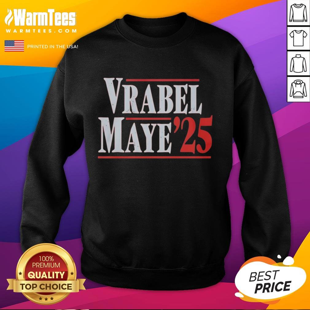 Good Mike Vrabel and Drake Maye in 2025 New England Patriots sweatshirt, showcasing team spirit and style.
