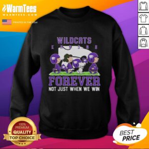 Good Peanuts Kansas State Wildcats Forever sweatshirt featuring team colors and logo, perfect for loyal fans.