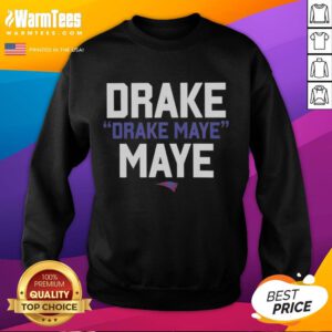 Hot Drake Maye sweatshirt featuring stylish logo design, perfect for fans of the rising star quarterback.