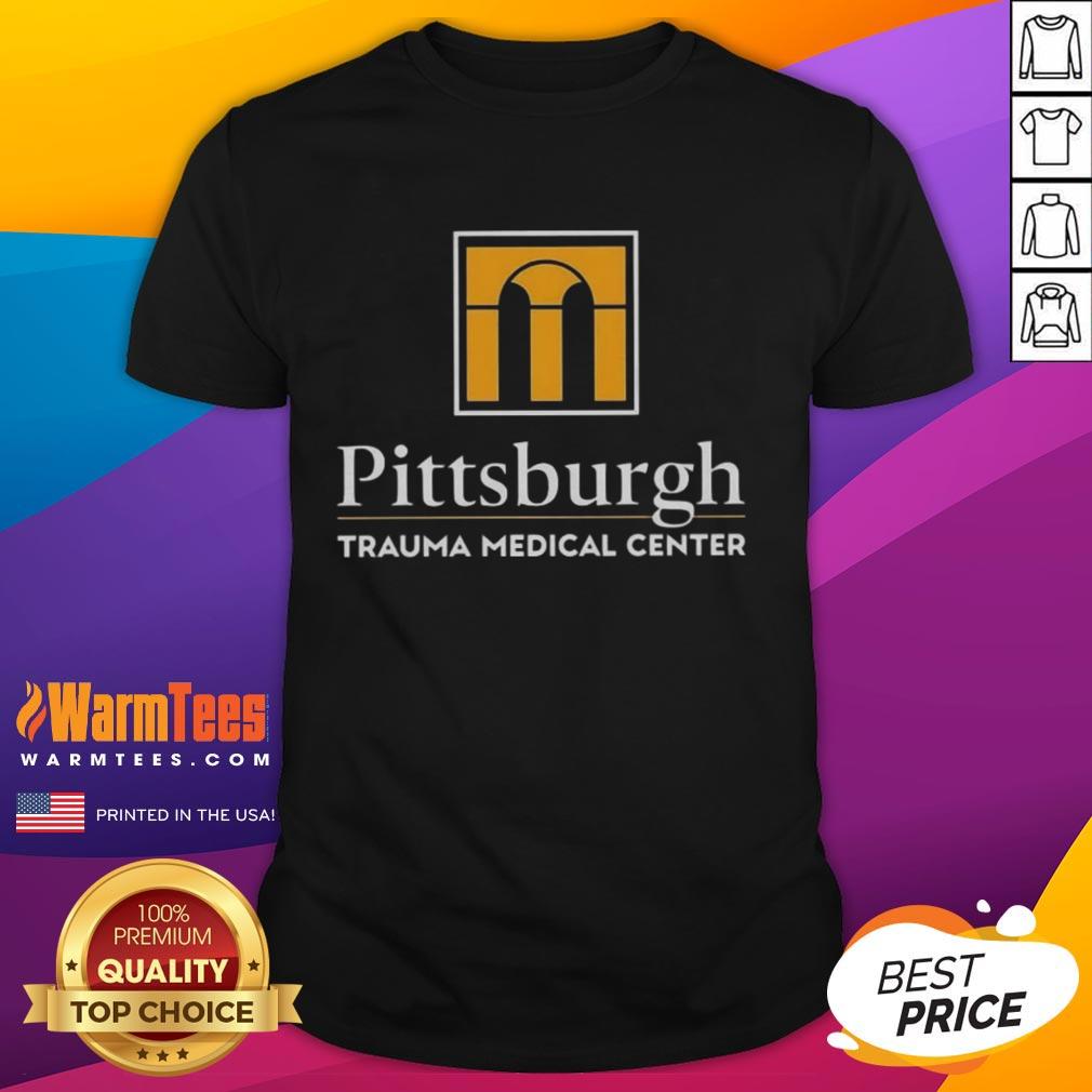 Hot Pittsburgh Trauma Medical Center Logo T-Shirt featuring a bold design and vibrant colors, perfect for supporters.