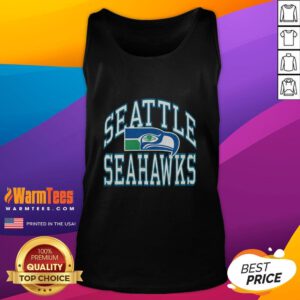 Alt Text: Stylish Hot Seattle Seahawks Arch Tank Top for fans, featuring bold team colors and logo, perfect for game day.