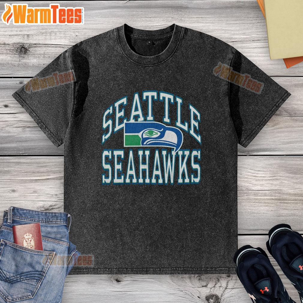 Hot Seattle Seahawks Arch Washed T-Shirt in vibrant green, perfect for fans showcasing team spirit and style.