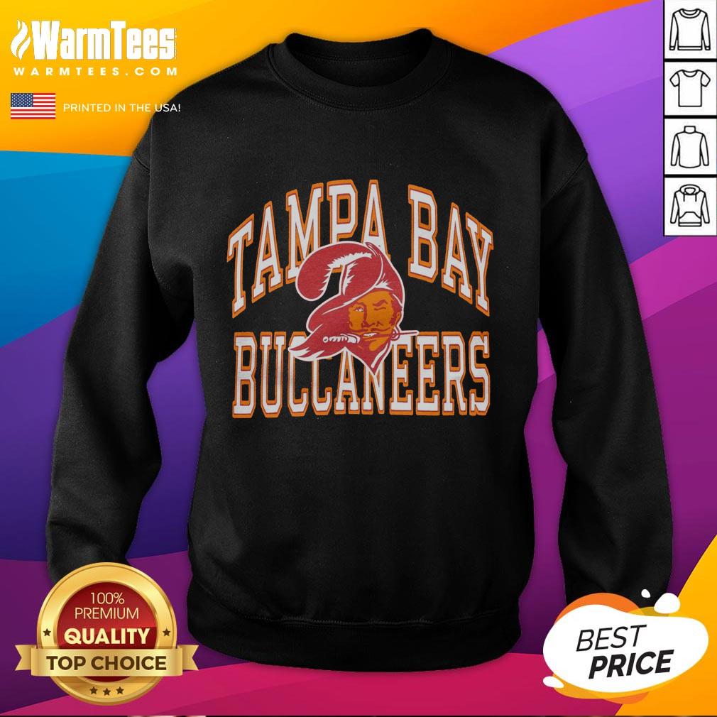 Hot Tampa Bay Buccaneers arch sweatshirt featuring bold team logo and vibrant colors, perfect for fans and game day wear.
