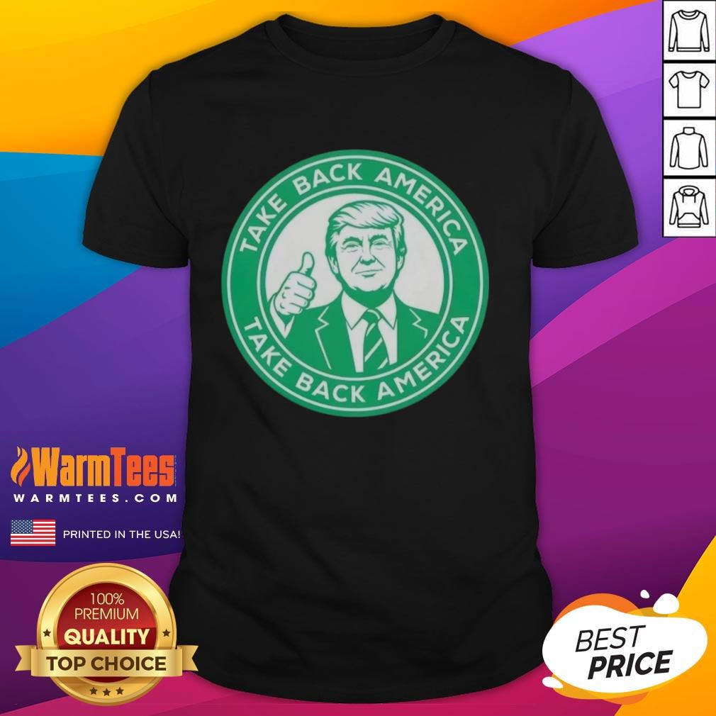 Hot Trump Take Back America T-Shirt featuring bold graphics and patriotic colors, perfect for supporters of the movement.