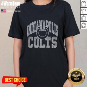 Nice Indianapolis Colts Arch Ladies Tee in blue featuring the team logo, perfect for stylish game day outfits.