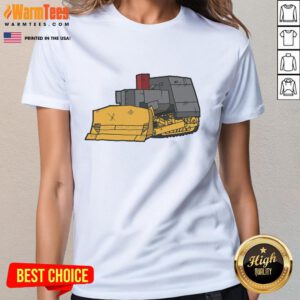 Alt Text: Nice Killdozer modified bulldozer graphic on a ladies tee, showcasing powerful machinery and bold design.
