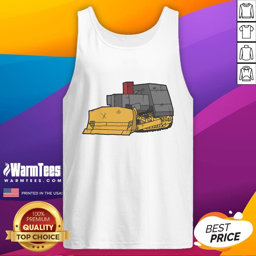 Alt Text: Nice Killdozer modified bulldozer tank top showcasing a unique design of the iconic armored machine.