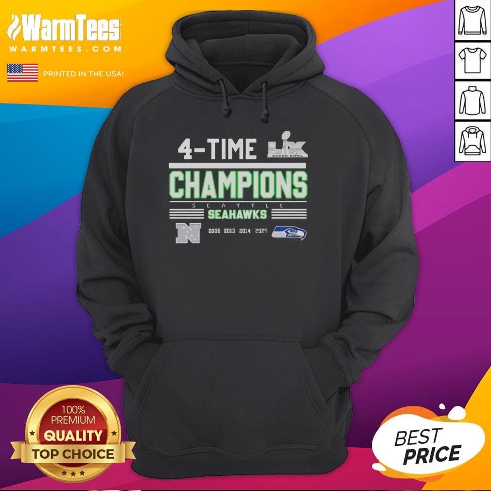 Seattle Seahawks 4-Time NFC West Division Champions 2025 Super Bowl LX hoodie showcasing team pride and style.