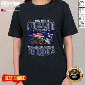 Premium ladies tee featuring 'On Gameday, My Heart and Soul Belongs to New England Patriots' for passionate fans in Pennsylvania.