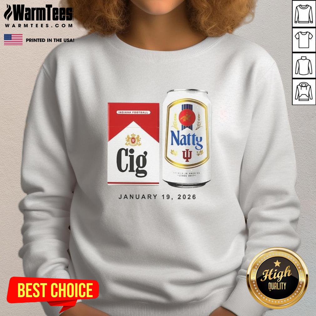 Alt Text: Premium Indiana Hoosiers Curt Cignetti Cignatty 2026 sweatshirt featuring team colors and logo for fans.