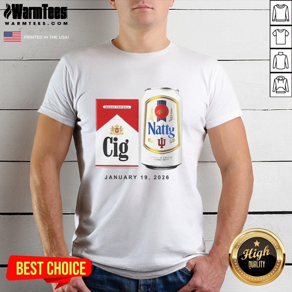 Premium Indiana Hoosiers Curt Cignetti Cignatty 2026 T-Shirt in red, showcasing team logo and stylish design for fans.