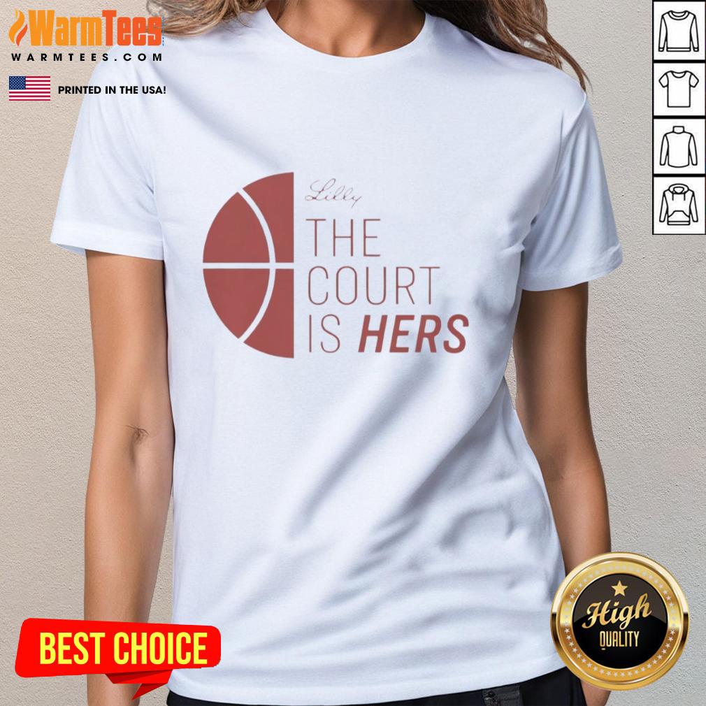Premium Lilly The Court Is Hers Ladies Tee in vibrant colors, perfect for stylish women who love tennis and fashion.