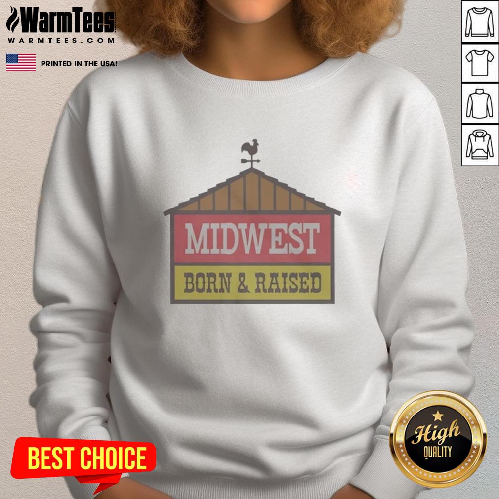 Premium Midwest Fuel sweatshirt, born and raised in Indiana, showcasing a stylish design for proud Hoosiers.