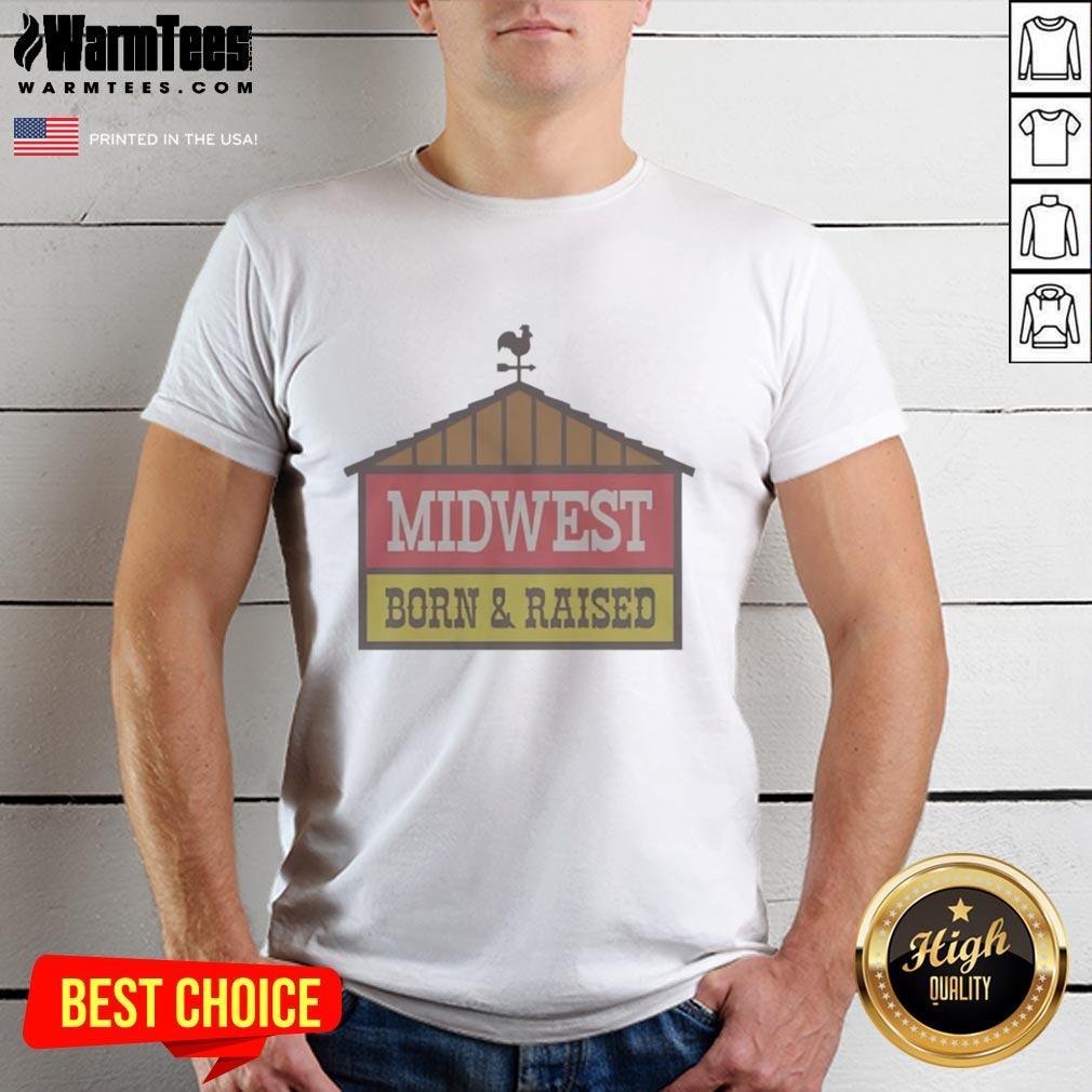 Premium Midwest Fuel T-Shirt featuring 'Born And Raised In Indiana' design, perfect for proud Hoosiers and fuel enthusiasts.