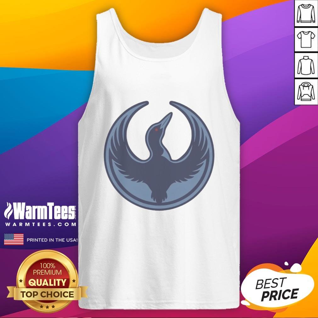 Premium Minnesota Rebel Alliance tank top featuring the state bird, Loon, perfect for political protests and activism.