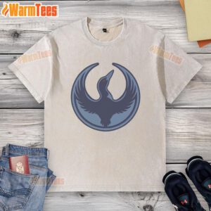 Premium Minnesota Rebel Alliance protest t-shirt featuring the state bird, the loon, in a stylish washed design.
