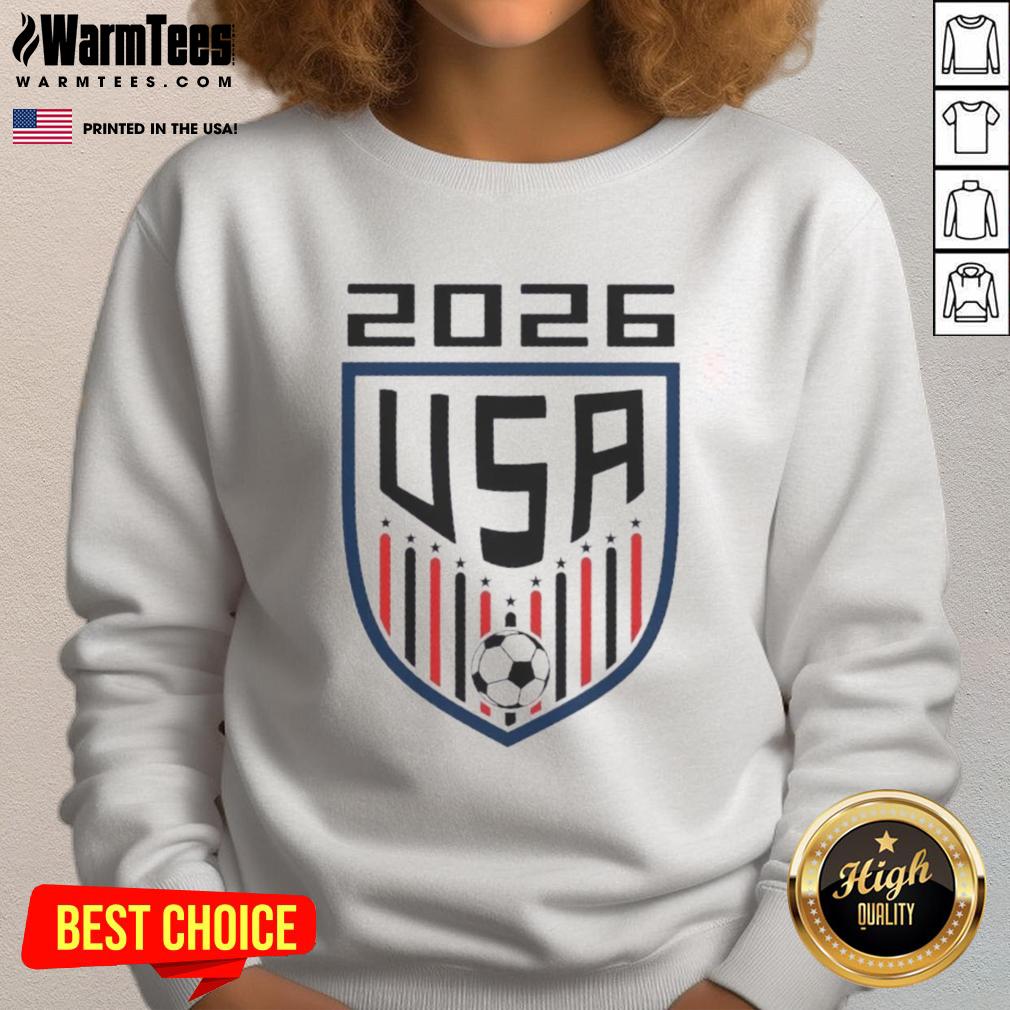 Top USA Soccer Player 2026 Fan Logo Sweatshirt featuring vibrant design and team colors, perfect for soccer enthusiasts.