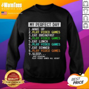 Cozy scene of a person in a retro sweatshirt enjoying breakfast while playing video games on a perfect day.