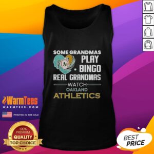 Good Oakland Athletics tank top featuring a heart shape, perfect for grandmas who love watching games and playing bingo.