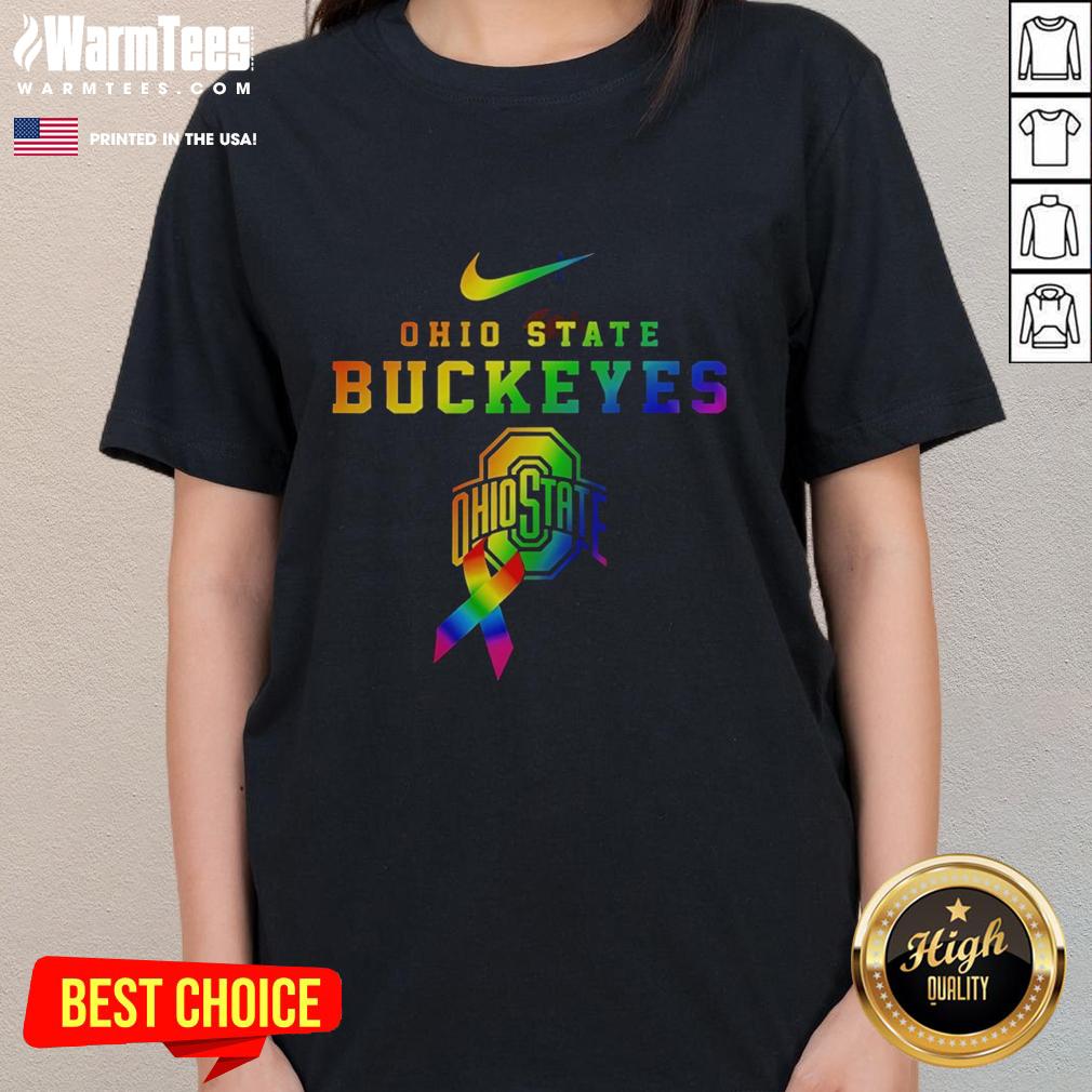 Good Ohio State Buckeyes Fight Cancer in All Colors Ladies Tee featuring vibrant designs and team spirit for a great cause.