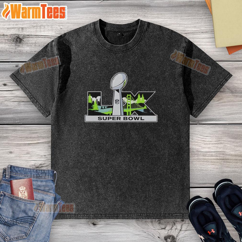 Alt Text: Seattle Seahawks Good Super Bowl LX trophy washed t-shirt, showcasing team pride and championship spirit.