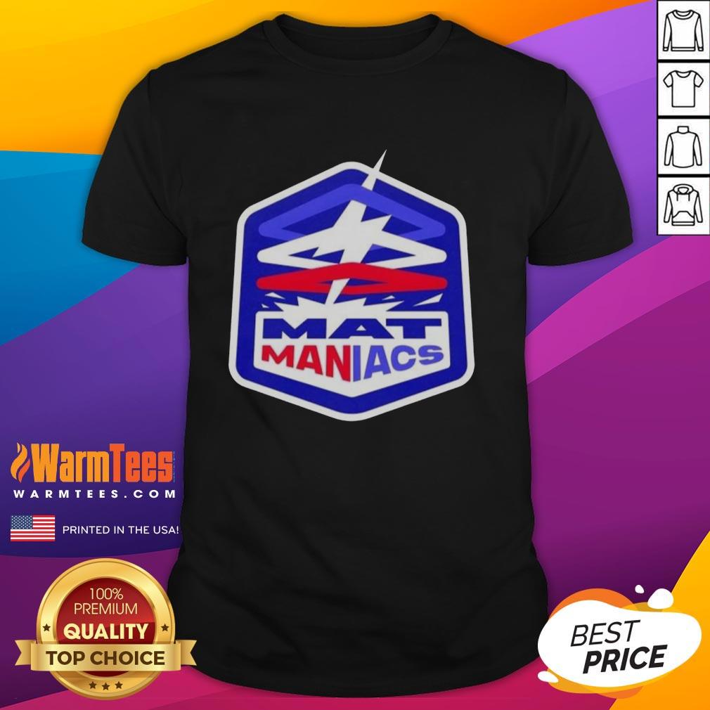 Nice The Nerd Closet Mat Maniacs T-Shirt featuring a fun graphic design perfect for gaming enthusiasts and nerd culture fans.