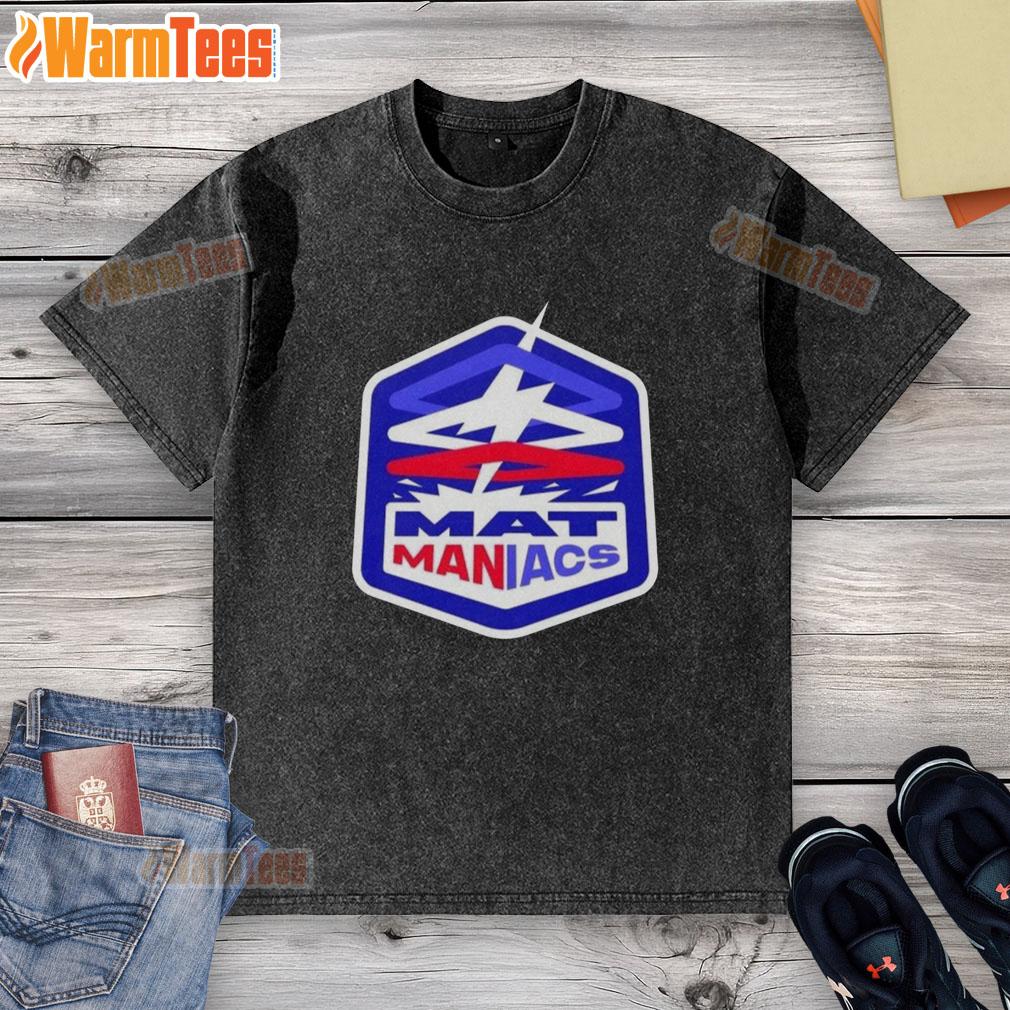 Nice The Nerd Closet Mat Maniacs washed t-shirt featuring a fun graphic design perfect for casual wear.