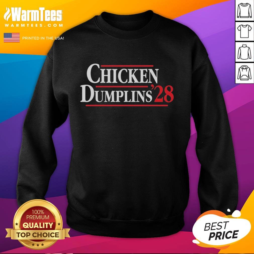 Official Chicken Dumplin 2028 Sweatshirt featuring a cozy design and vibrant graphics for fans of Chicken Dumplin.