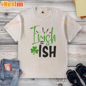 Pretty Irish washed t-shirt featuring a vibrant green color and classic design, perfect for casual wear.