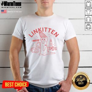 Cute Linkitten T-Shirt featuring an adorable kitten design, perfect for cat lovers and stylish casual wear.