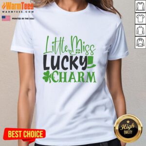 Pretty Little Miss Lucky Charm Ladies Tee featuring a stylish design perfect for casual wear and lucky charm enthusiasts.